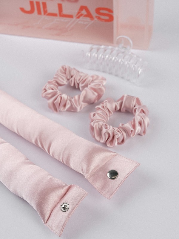 Мягкие бигуди из лебяжего пуха "Комплект jillas XL basic, светло-розовый" по цене 2&nbsp;090 ₽, размеры 215х175х75, для волос От лопаток до пояса