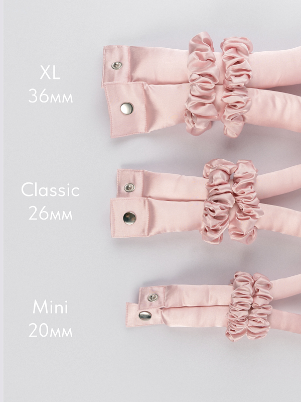 Мягкие бигуди из лебяжего пуха "Комплект jillas mini basic, светло-розовый" по цене ₽1,890, размеры 235х85х40, для волос От плеч до пояса