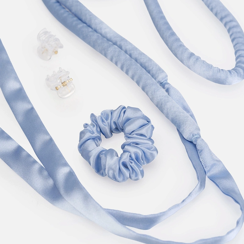 Мягкие бигуди из лебяжего пуха "Комплект jillas slim elegant голубой" по цене ₽1,390, размеры 205х85х25, для волос От каре до пояса