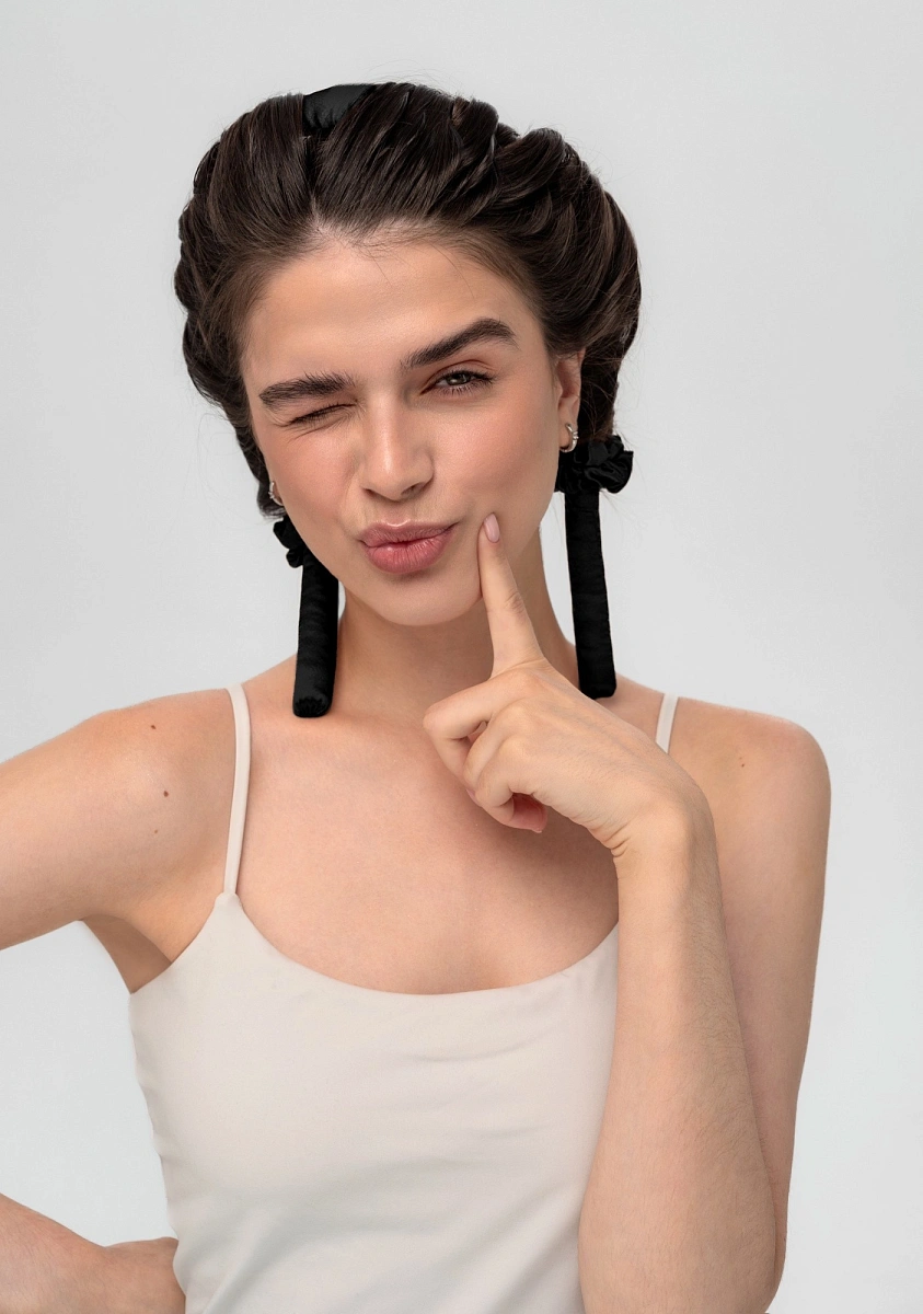 Мягкие бигуди "Комплект jillas mini черный" по цене 1&nbsp;390 ₽ для волос От плеч до пояса