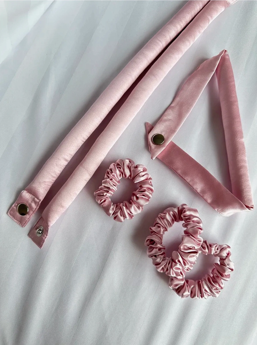 Мягкие бигуди "Комплект jillas mini compact 2.0, светло-розовый" по цене 2 290 ₽ для волос От плеч до пояса