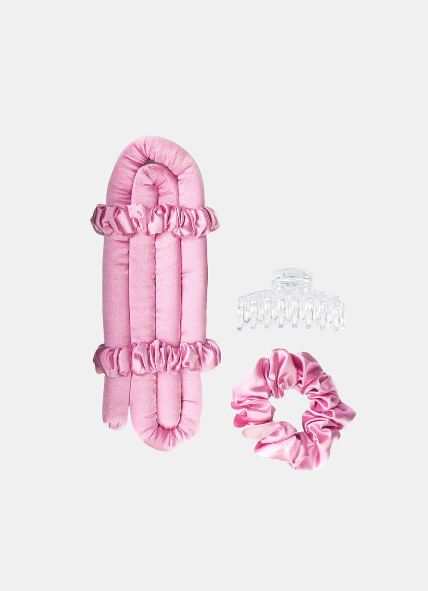 Мягкие бигуди "Комплект jillas mini розовый" по цене ₽1,390 для волос От плеч до пояса