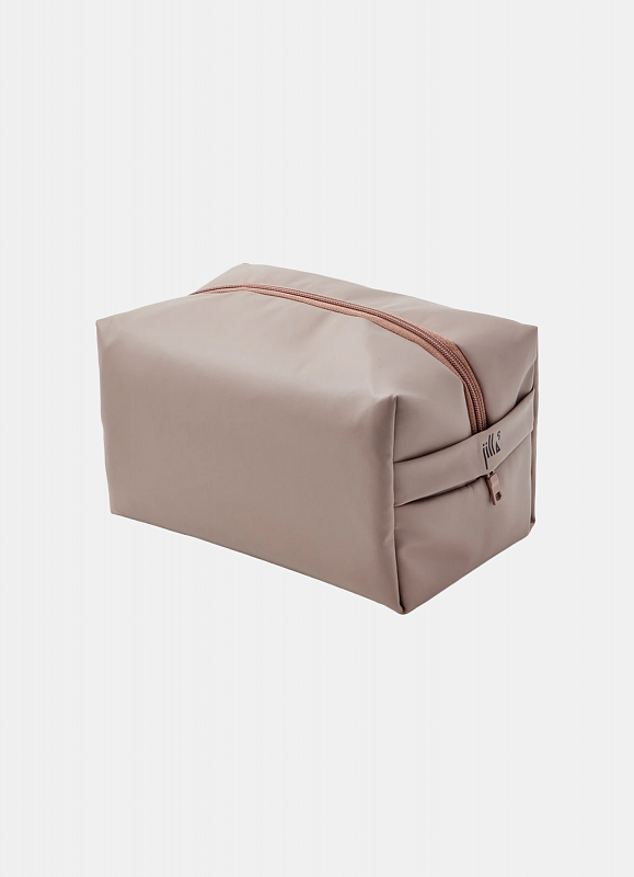 Косметичка jillas из искусственной кожи, L, серый