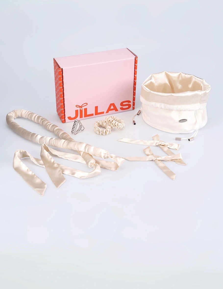 Мягкие бигуди "Набор jillas for sleep, молочный" по цене 2&nbsp;990 ₽ для волос От плеч до пояса