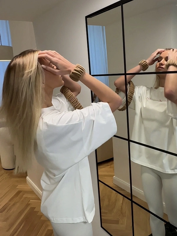 Набор повязок для умывания jillas из велюра, светло-коричневый, 4,5 см - аксессуар для локонов по цене 1&nbsp;290 ₽, материал Синтетическая ткань