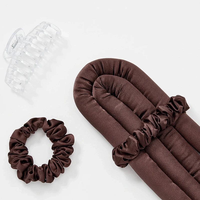 Мягкие бигуди из лебяжего пуха "Комплект jillas mini коричневый" по цене ₽1,390, размеры 235х85х40, для волос От плеч до пояса