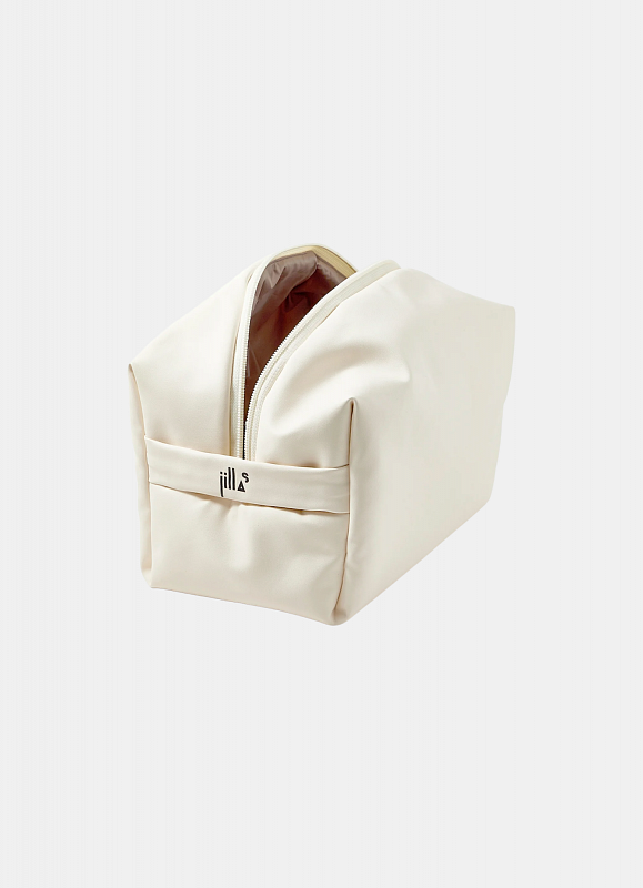 Косметичка jillas из искусственной кожи, L, бежевый