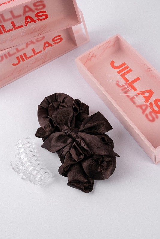 Мягкие бигуди из лебяжего пуха "Комплект jillas classic elegant с мягким наполнителем, коричневый" по цене ₽1,990, размеры 255х105х50, для волос От лопаток до пояса