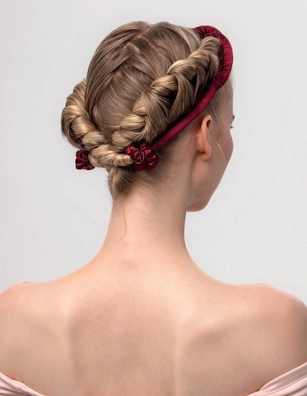 Мягкие бигуди из лебяжего пуха "Комплект jillas slim бордовый" по цене 1&nbsp;390 ₽, размеры 205х85х25, для волос От каре до пояса