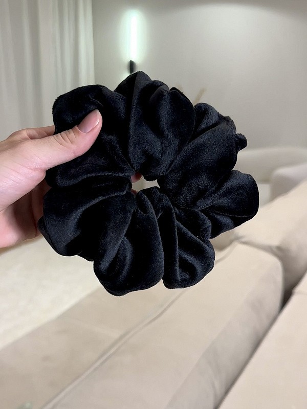 Резинка для волос jillas из велюра, L, черный