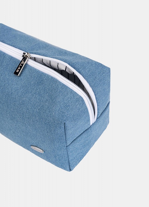 Косметичка jillas джинсовая, светло-голубой