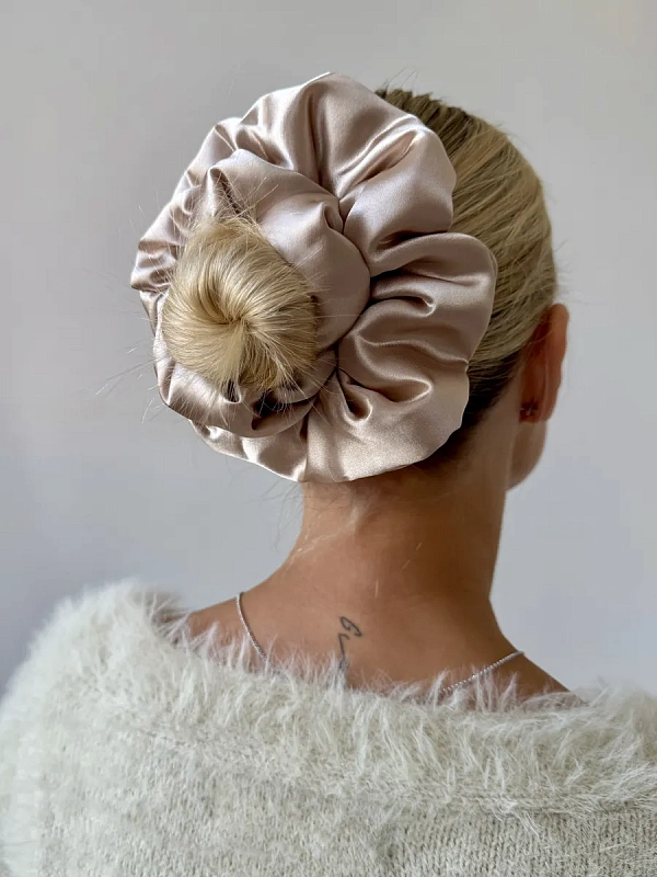 Резинки для волос jillas объемные, 2шт (M и L), золотистый - аксессуар для локонов по цене 1&nbsp;690 ₽, материал Синтетическая ткань