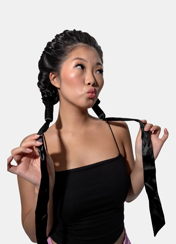 Мягкие бигуди из лебяжего пуха "Комплект jillas classic elegant черный" по цене 1&nbsp;590 ₽, размеры 255х105х50, для волос От лопаток до пояса