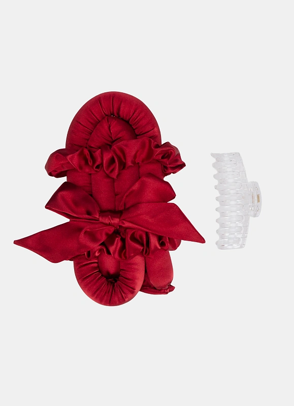 Мягкие бигуди из лебяжего пуха "Комплект jillas classic elegant бордовый" по цене 1&nbsp;590 ₽, размеры 255х105х50, для волос От лопаток до пояса