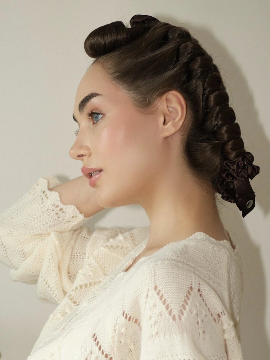 Мягкие бигуди "Комплект jillas mini compact 2.0, коричневый" по цене 2&nbsp;290 ₽ для волос От плеч до пояса