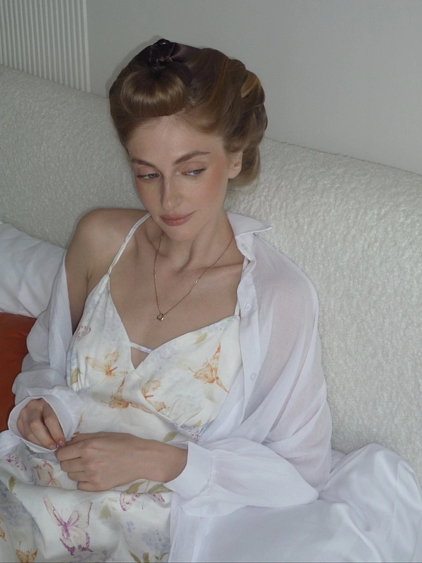 Мягкие бигуди из лебяжего пуха "Комплект jillas compact 300/34 коричневый" по цене 2&nbsp;590 ₽, размеры 215х175х75, для волос От лопаток до пояса