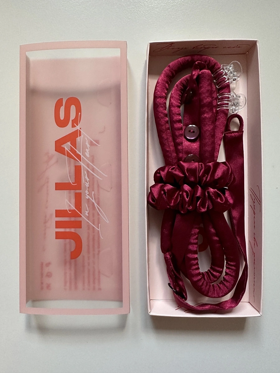 Мягкие бигуди "Комплект jillas slim elegant с пуговицами, бордовый" по цене 1&nbsp;490 ₽ для волос От каре до пояса