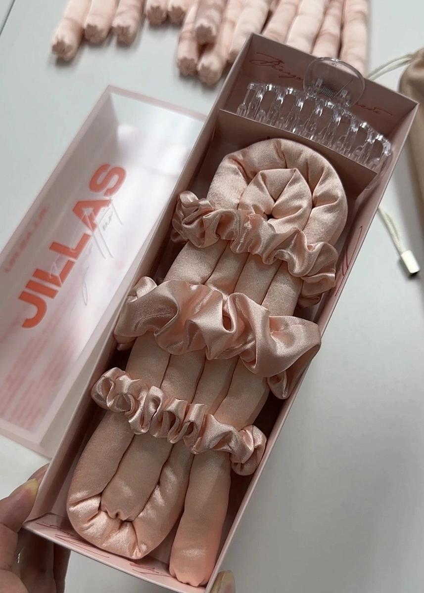 Мягкие бигуди "Комплект jillas mini с мягким наполнителем, персиковый" по цене 2 090 ₽