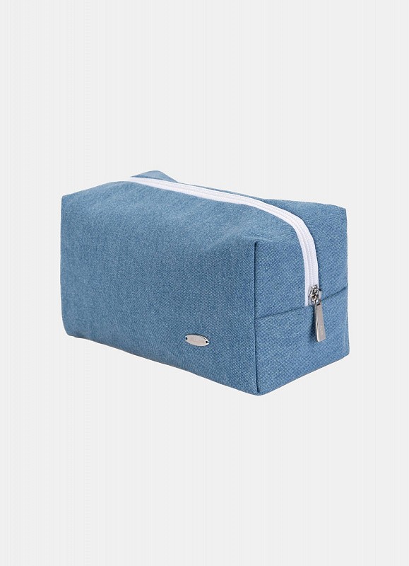 Косметичка jillas джинсовая, светло-голубой