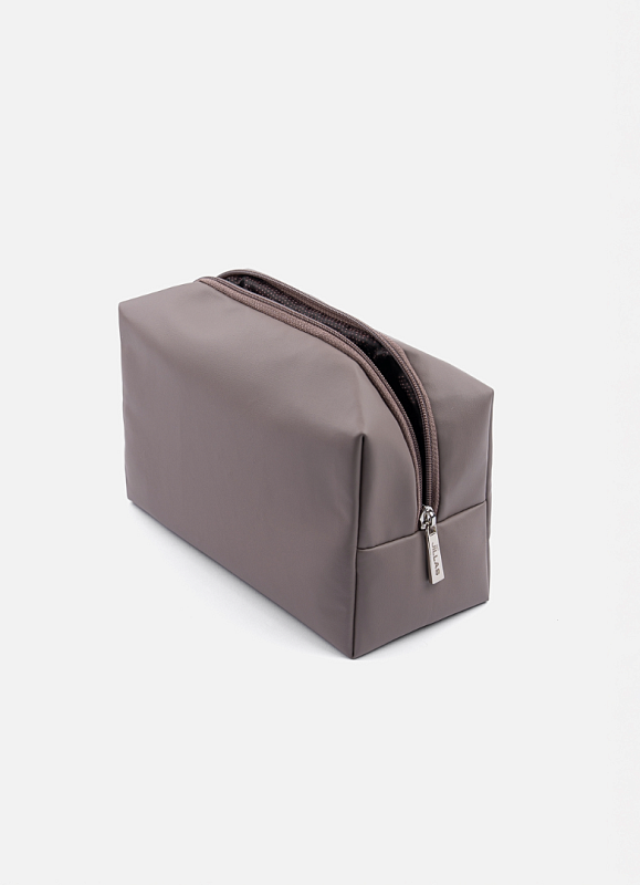Косметичка jillas из искусственной кожи, M, серый по цене 1&nbsp;890 ₽, размеры 300х200х30