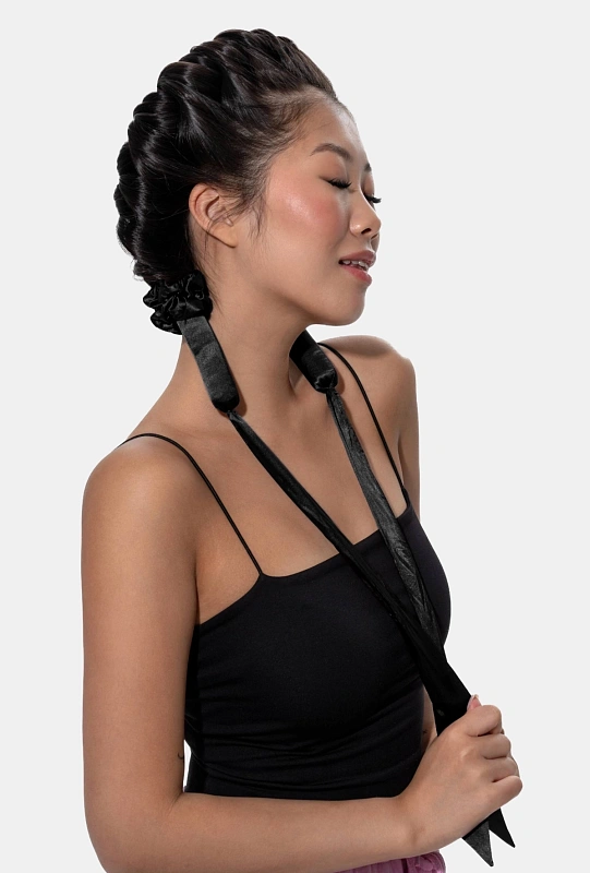 Мягкие бигуди из лебяжего пуха "Комплект jillas classic elegant черный" по цене 1&nbsp;590 ₽, размеры 255х105х50, для волос От лопаток до пояса