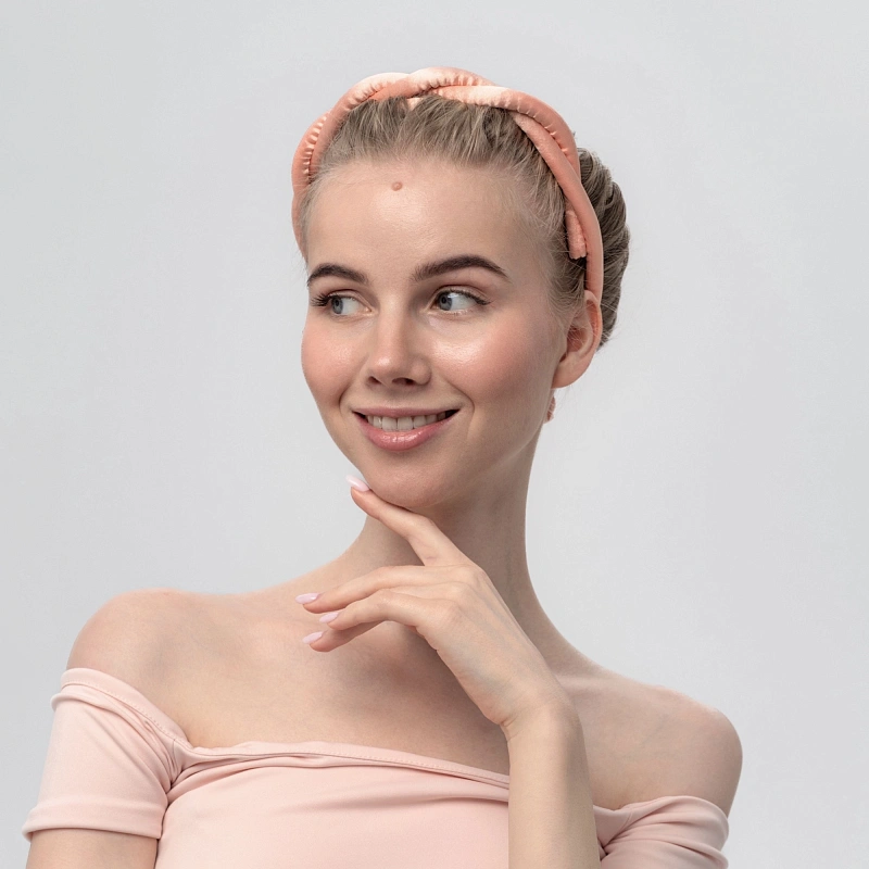 Мягкие бигуди из лебяжего пуха "Комплект jillas slim персиковый" по цене ₽1,290, размеры , для волос От каре до пояса