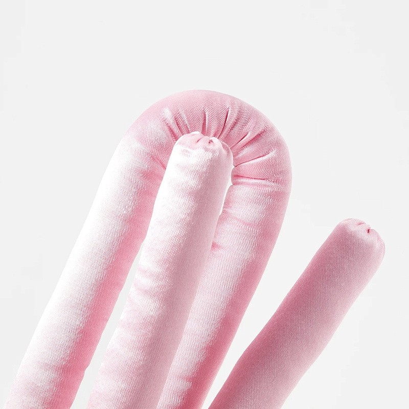 Мягкие бигуди из лебяжего пуха "Комплект jillas mini розовый" по цене 1&nbsp;390 ₽, размеры 235х85х40, для волос От плеч до пояса