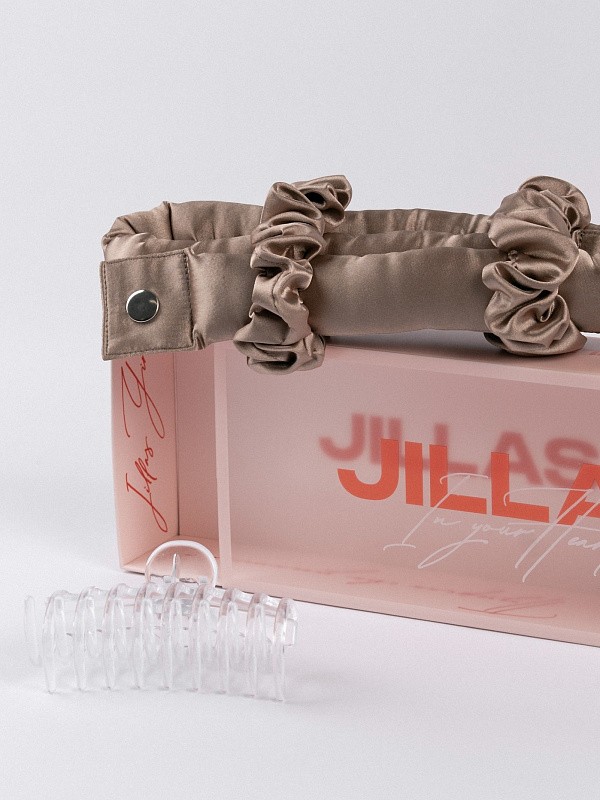 Мягкие бигуди из лебяжего пуха "Комплект jillas classic basic, капучино" по цене 1&nbsp;990 ₽, размеры 255х105х50, для волос От лопаток до пояса