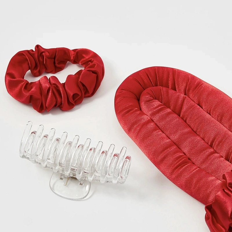 Мягкие бигуди из лебяжего пуха "Комплект jillas classic красный" по цене ₽1,390, размеры 255х105х50, для волос От лопаток до пояса