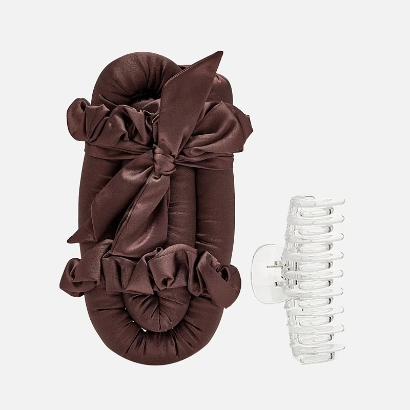 Мягкие бигуди из лебяжего пуха "Комплект jillas classic elegant коричневый" по цене 1&nbsp;590 ₽, размеры 255х105х50, для волос От лопаток до пояса