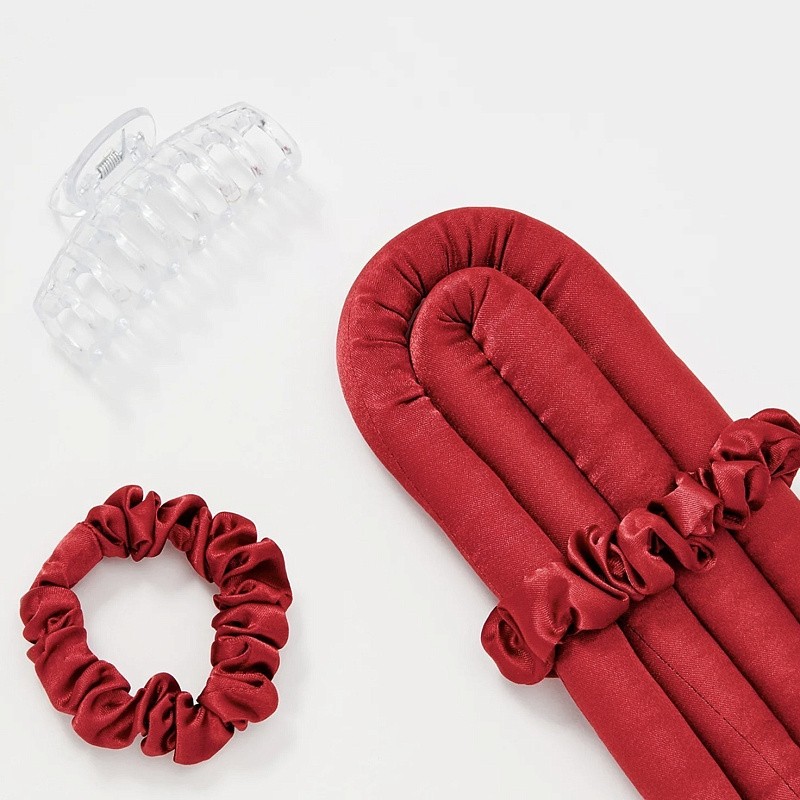 Мягкие бигуди из лебяжего пуха "Комплект jillas mini бордовый" по цене 1&nbsp;390 ₽, размеры 235х85х40, для волос От плеч до пояса