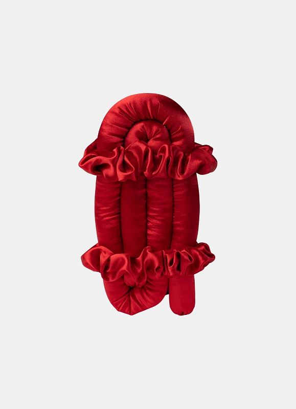 Мягкие бигуди из лебяжего пуха "Комплект jillas classic красный" по цене ₽1,390, размеры 255х105х50, для волос От лопаток до пояса