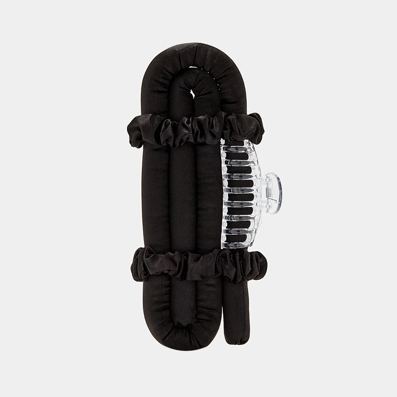 Мягкие бигуди из лебяжего пуха "Комплект jillas mini черный" по цене ₽1,390, размеры 235х85х40, для волос От плеч до пояса