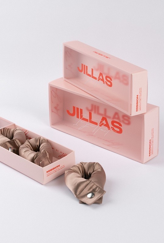 Мягкие бигуди из лебяжего пуха "Комплект jillas compact 190/26, капучино" по цене 2&nbsp;190 ₽, размеры 255х105х50, для волос От лопаток до пояса