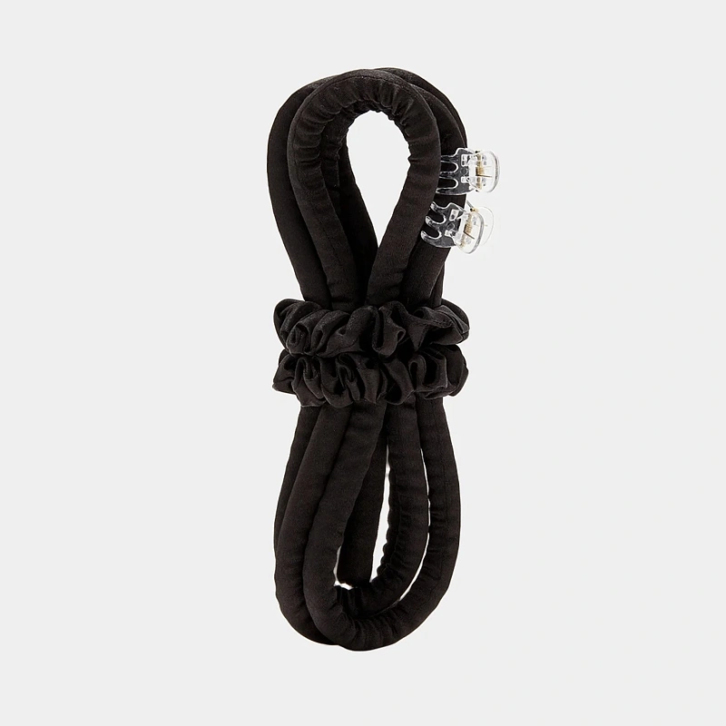 Мягкие бигуди из лебяжего пуха "Комплект jillas slim черный" по цене 1&nbsp;390 ₽, размеры 205х85х25, для волос От каре до пояса