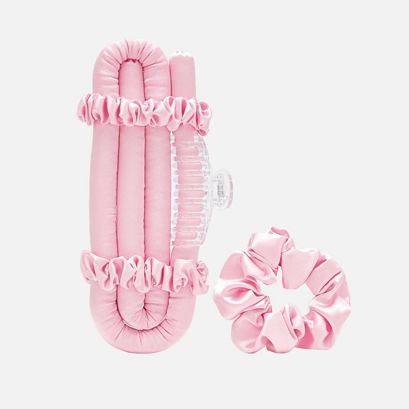 Мягкие бигуди из лебяжего пуха "Комплект jillas mini розовый" по цене 1&nbsp;390 ₽, размеры 235х85х40, для волос От плеч до пояса