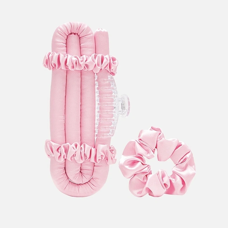 Мягкие бигуди из лебяжего пуха "Комплект jillas mini розовый" по цене 1&nbsp;390 ₽, размеры 235х85х40, для волос От плеч до пояса