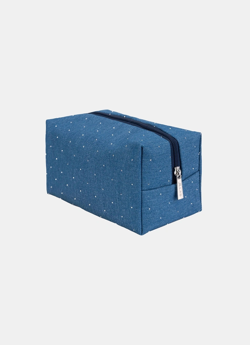 Косметичка jillas джинсовая со стразами, светло-голубой по цене 1 890 ₽