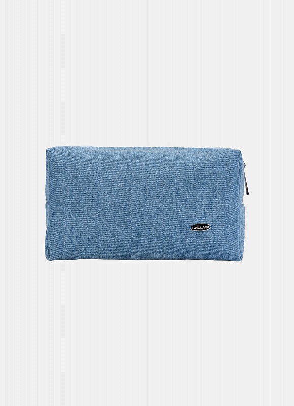 Косметичка jillas джинсовая, светло-голубой