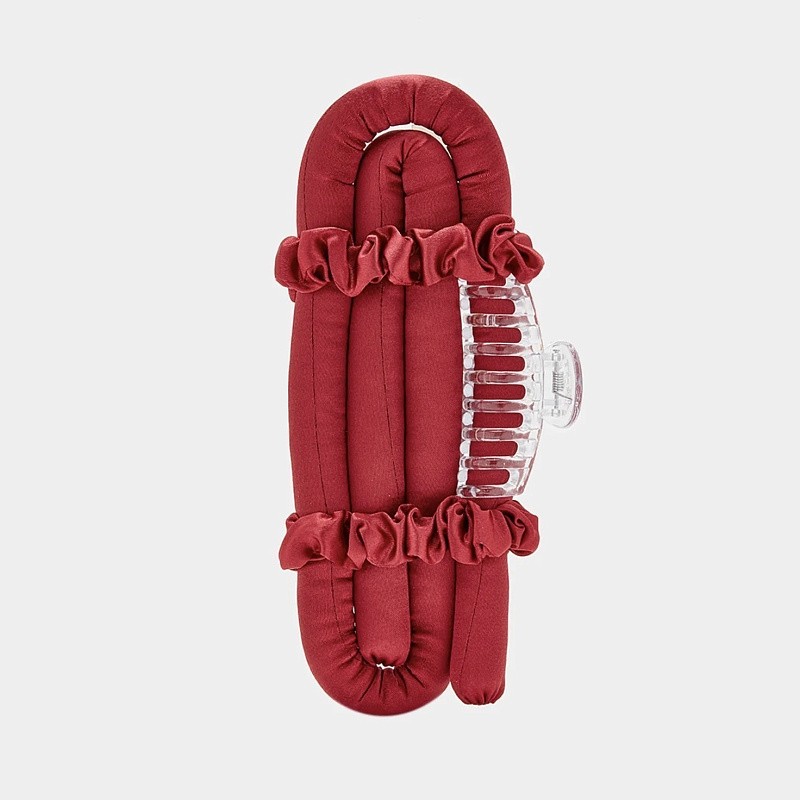 Мягкие бигуди из лебяжего пуха "Комплект jillas mini бордовый" по цене 1&nbsp;390 ₽, размеры 235х85х40, для волос От плеч до пояса