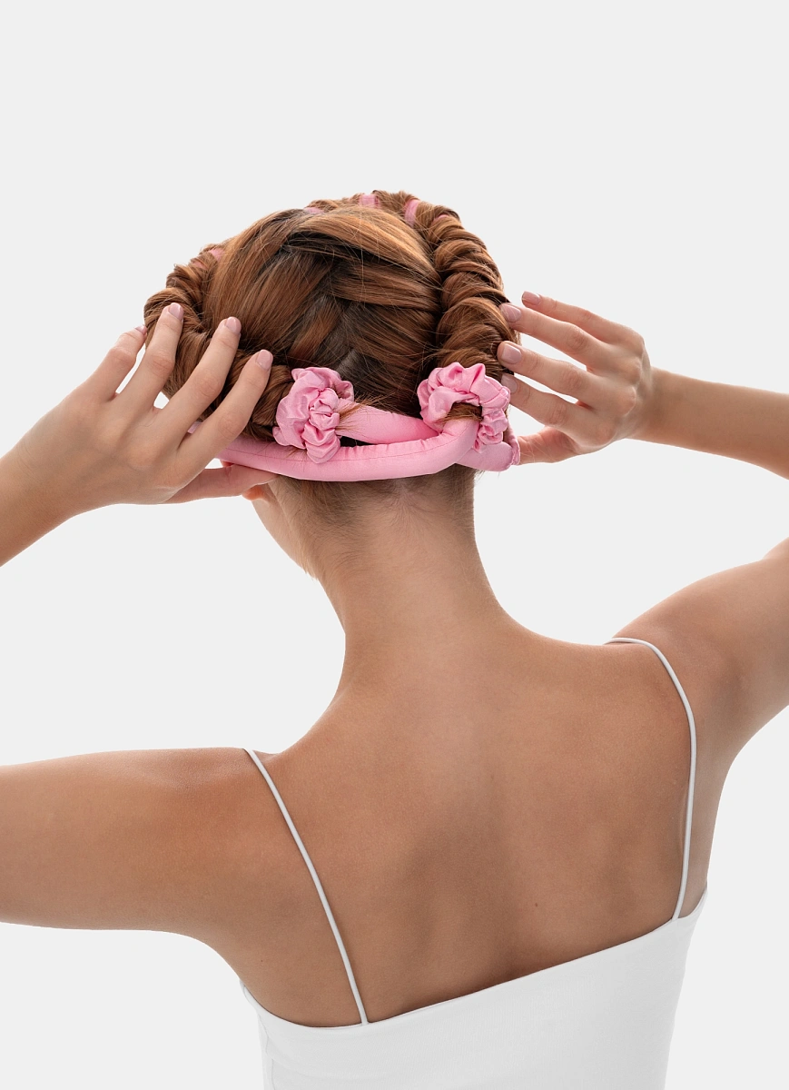 Мягкие бигуди "Комплект jillas mini elegant розовый" по цене 1&nbsp;590 ₽ для волос От плеч до пояса