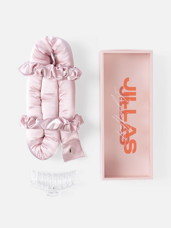 Мягкие бигуди из лебяжего пуха "Комплект jillas XL basic, светло-розовый" по цене 2&nbsp;090 ₽, размеры 215х175х75, для волос От лопаток до пояса