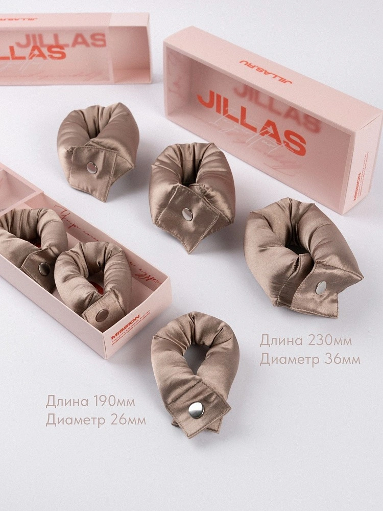 Мягкие бигуди "Комплект jillas compact 230/36, капучино" по цене 2 290 ₽ для волос От лопаток до пояса
