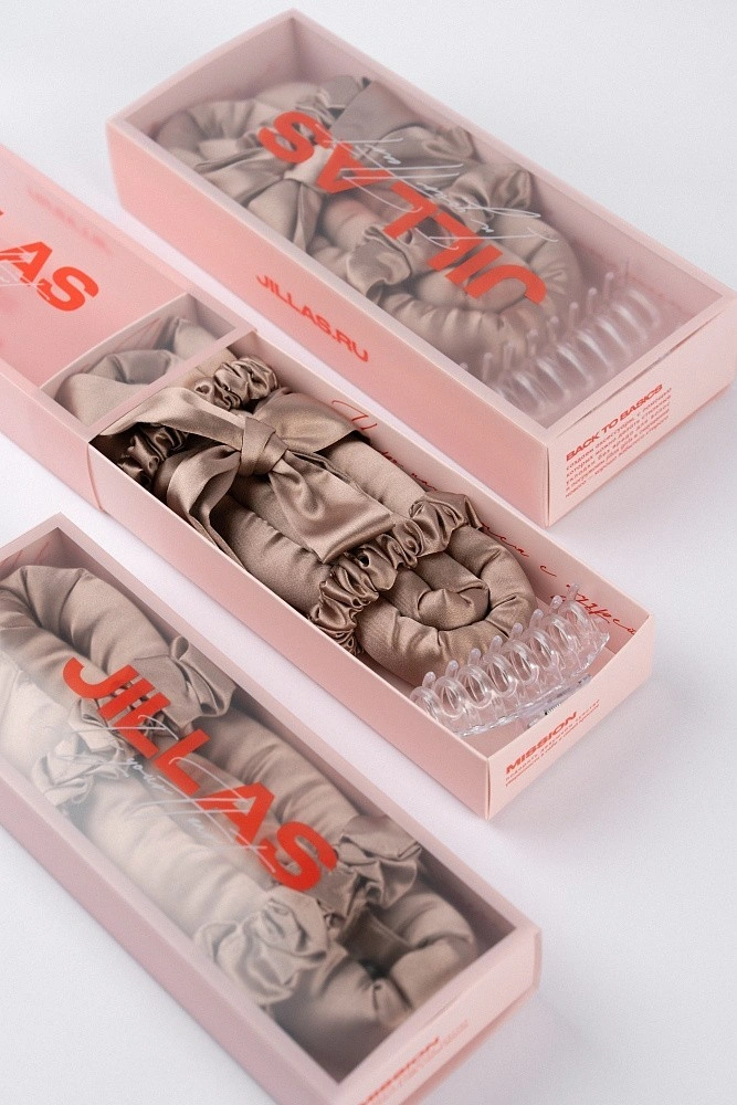 Мягкие бигуди "Комплект jillas mini elegant с мягким наполнителем, капучино" по цене 1 990 ₽ для волос От плеч до пояса