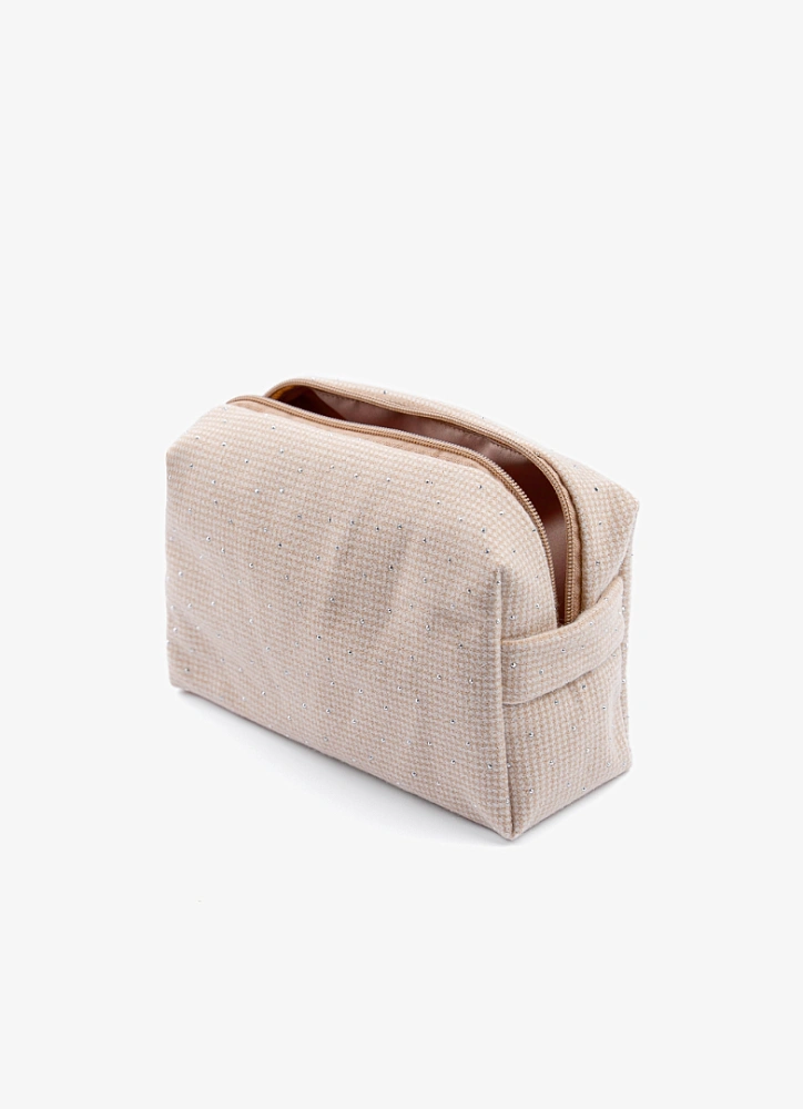 Косметичка jillas со стразами, S, бежевый по цене 1 590 ₽