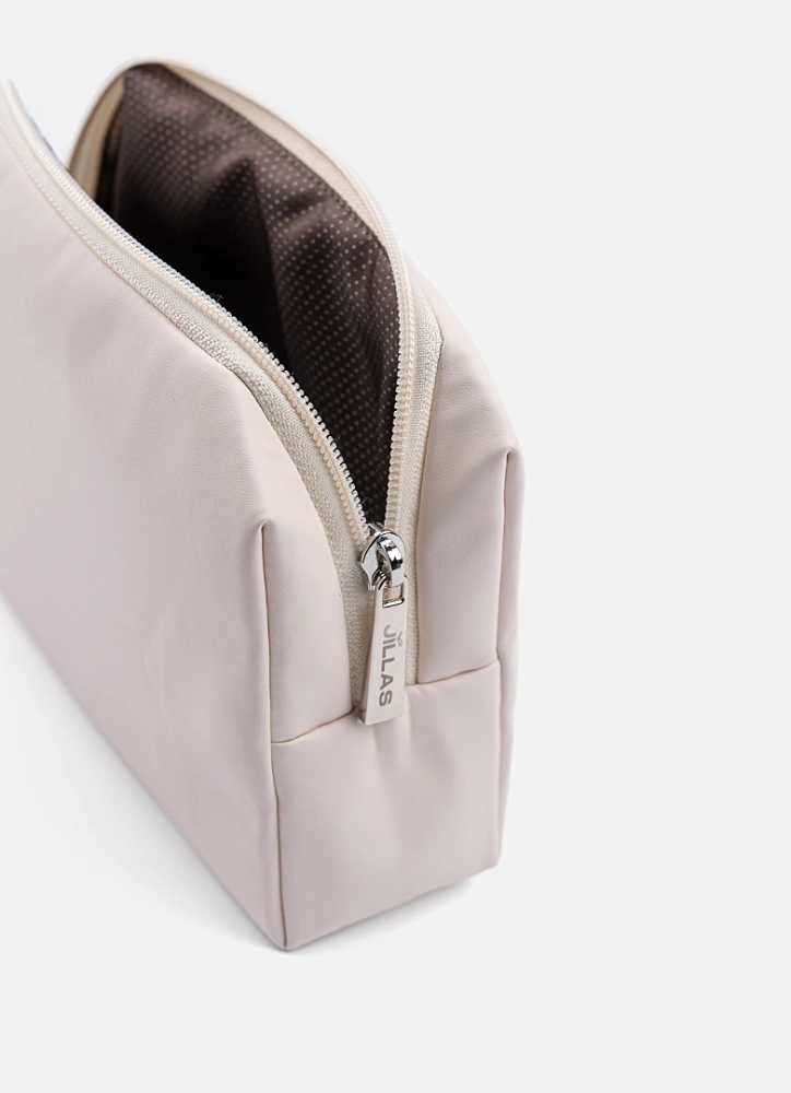 Косметичка jillas из искусственной кожи, S, бежевый по цене ₽1,690