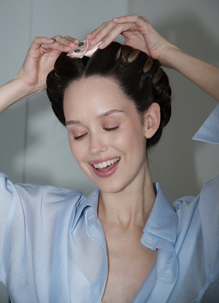 Мягкие бигуди "Комплект jillas compact 300/34 персиковый" по цене 2 590 ₽ для волос От лопаток до пояса