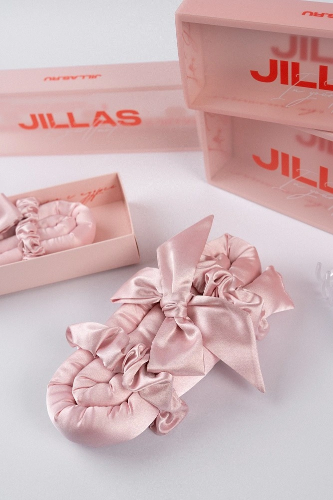 Мягкие бигуди "Комплект jillas classic elegant с мягким наполнителем, светло-розовый" по цене 1 990 ₽ для волос От лопаток до пояса